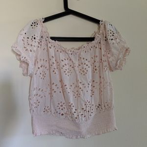 Crochet off-shoulder blouse